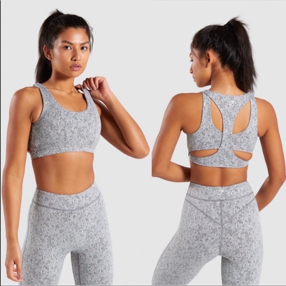 Two Gymshark Fleur Sports bras